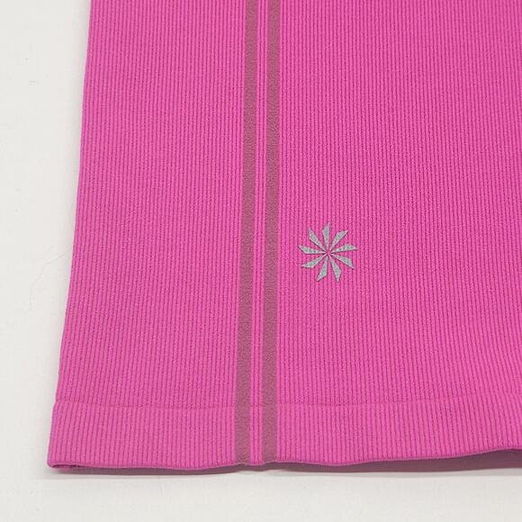Athleta Hoodie Women S Pink Bodyfit Stretch Zip Activewear Gym EUC - Picture 8 of 8